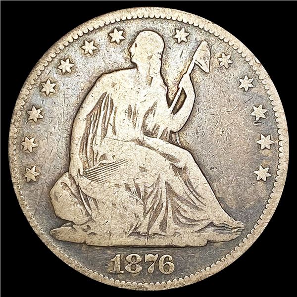 1876-CC Seated Liberty Half Dollar NICELY