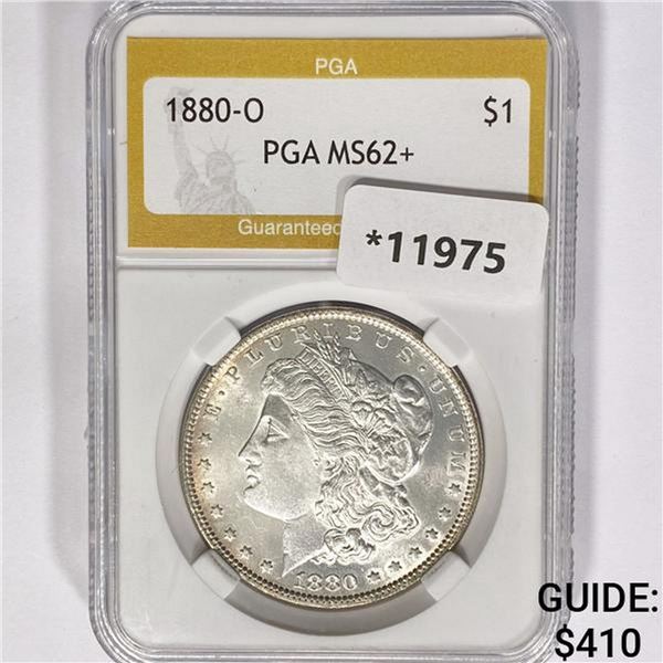 1880-O Morgan Silver Dollar PGA MS62+