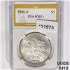 1880-O Morgan Silver Dollar PGA MS62+