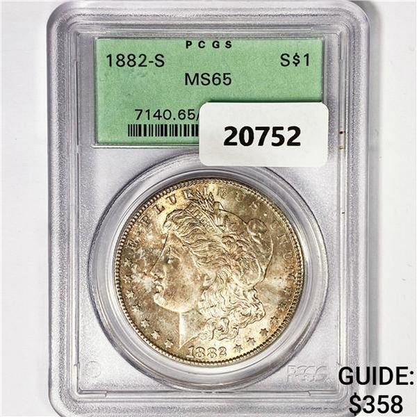 1882-S Morgan Silver Dollar PCGS MS65