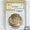 1880-O Morgan Silver Dollar PGA MS65+