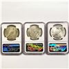 Image 2 : Set 1921 Morgan, 1923 & 1924 Peace Dollars NGC