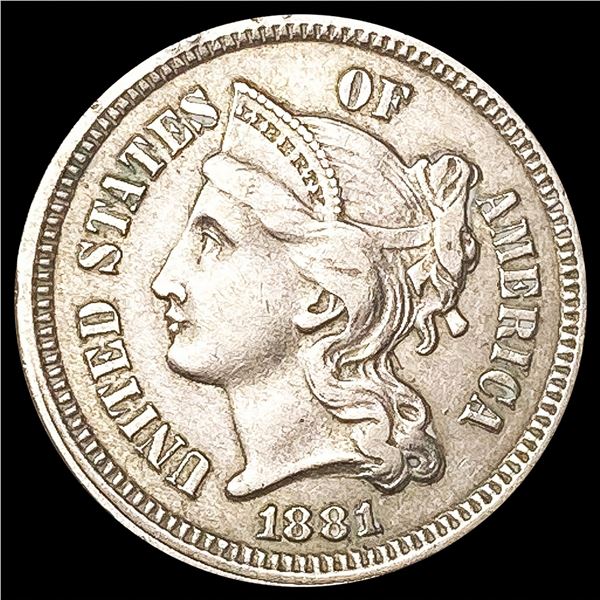 1881 Nickel Three Cent LIGHTLY CIRCULATED