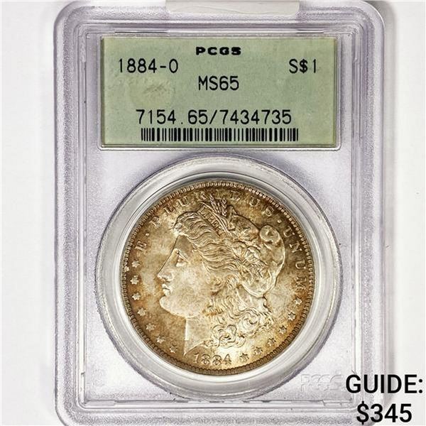 1884-O Morgan Silver Dollar PCGS MS65