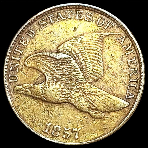 1857 Flying Eagle Cent ABOUT UNCIRCULATED