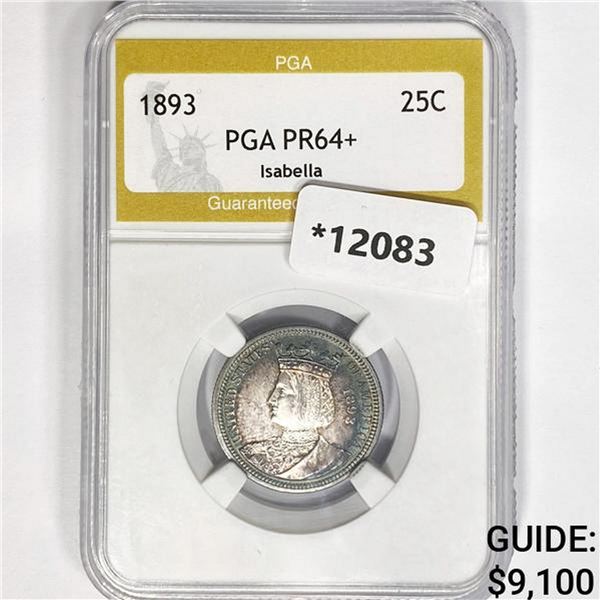 1893 Isabella Silver Quarter PGA PR64+