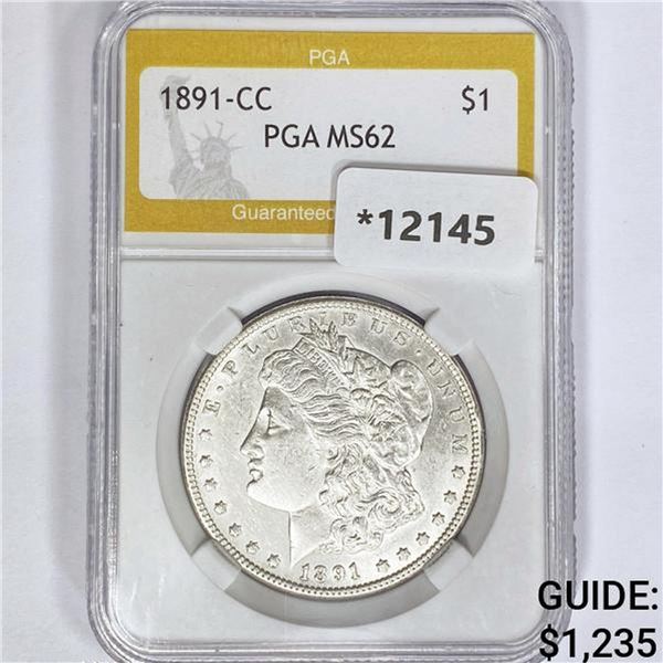 1891-CC Morgan Silver Dollar PGA MS62