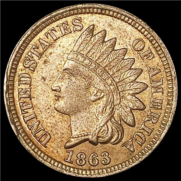 1863 Indian Head Cent CLOSELY UNCIRCULATED