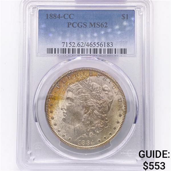 1884-CC Morgan Silver Dollar PCGS MS62