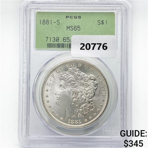 1881-S Morgan Silver Dollar PCGS MS65