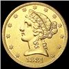 Image 1 : 1881 $5 Gold Half Eagle UNCIRCULATED
