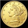 1898-S $5 Gold Half Eagle NEARLY UNCIRCULATED
