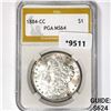1884-CC Morgan Silver Dollar PGA MS64
