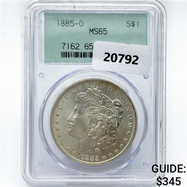 1885-O Morgan Silver Dollar PCGS MS65