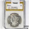 1879-S Morgan Silver Dollar PGA MS63+ Rev of 78