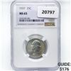 Image 1 : 1937 Washington Silver Quarter NGC MS65