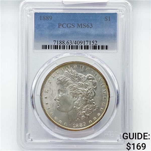 1889 Morgan Silver Dollar PCGS MS63