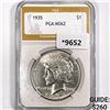 1935 Silver Peace Dollar PGA MS62