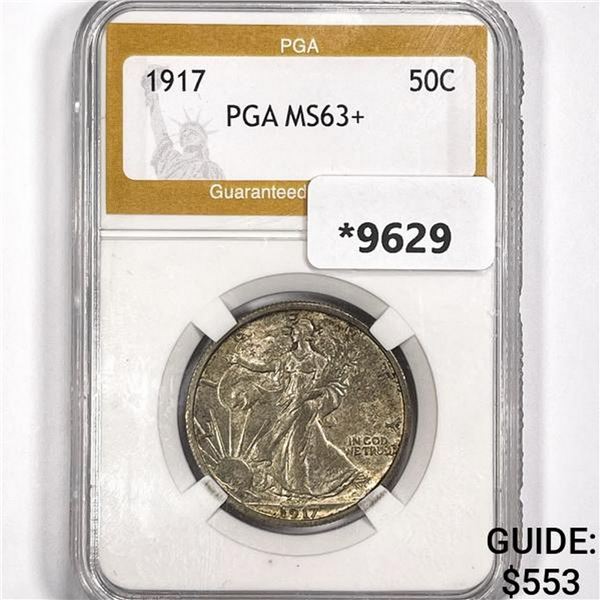 1917 Walking Liberty Half Dollar PGA MS63+