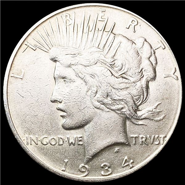 1934-D Silver Peace Dollar NEARLY UNCIRCULATED