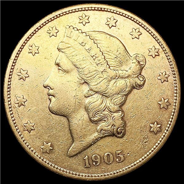 1905-S $20 Gold Double Eagle CLOSELY UNCIRCULATED