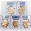 1974 Set (5) Eisenhower Silver Dollars PCGS MS65
