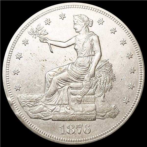 1876 Silver Trade Dollar CLOSELY UNCIRCULATED