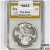 Image 1 : 1878 Morgan Silver Dollar PGA MS64 Rev of 79