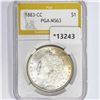 Image 1 : 1883-CC Morgan Silver Dollar PGA MS63