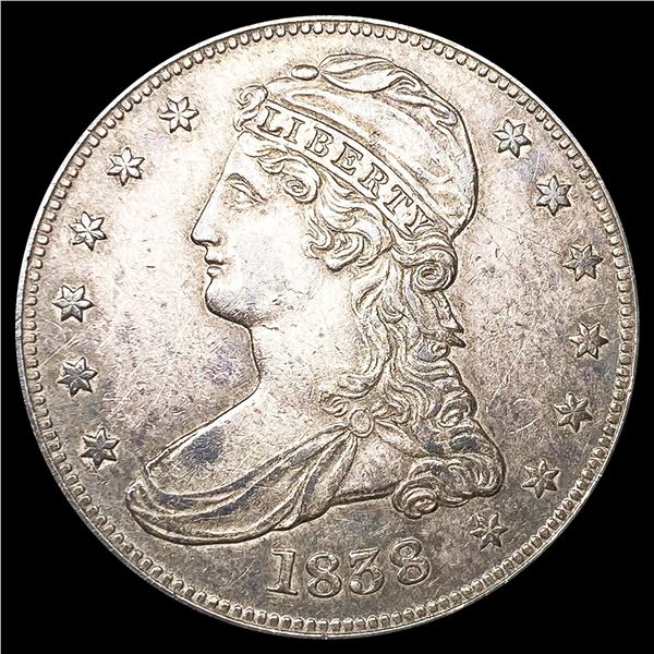 1838 Capped Bust Half Dollar NEARLY UNCIRCULATED