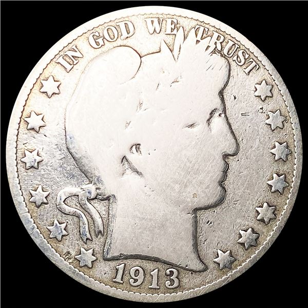 1913 Barber Half Dollar NICELY CIRCULATED