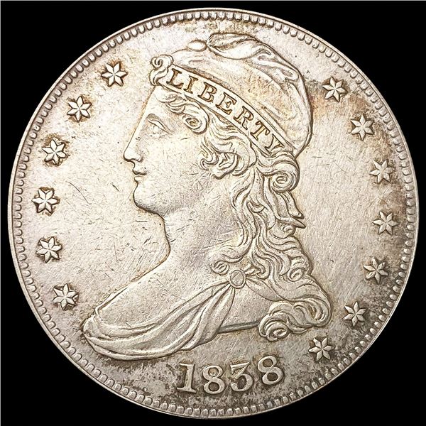 1838 Capped Bust Half Dollar NEARLY UNCIRCULATED