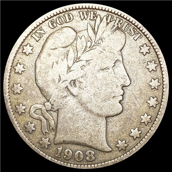 1908-D Barber Half Dollar NICELY CIRCULATED