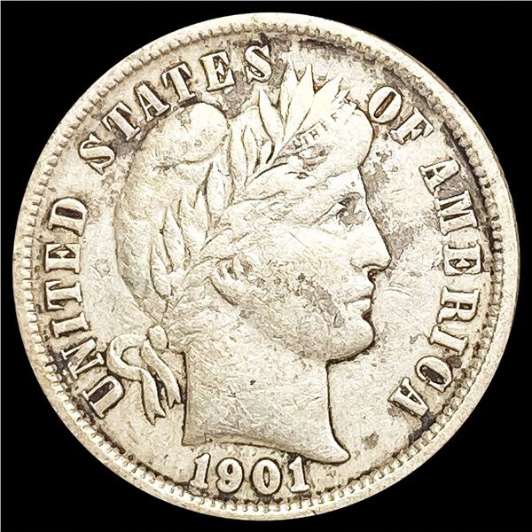 1901-O Barber Dime LIGHTLY CIRCULATED