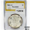 Image 1 : 1883-CC Morgan Silver Dollar PGA MS65