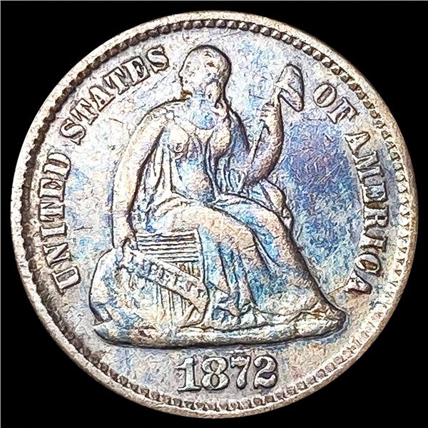 1872 Seated Liberty Half Dime CLOSELY