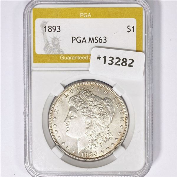 1893 Morgan Silver Dollar PGA MS63