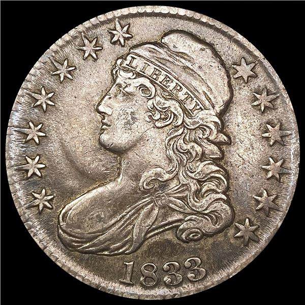 1833 Capped Bust Half Dollar LIGHTLY CIRCULATED