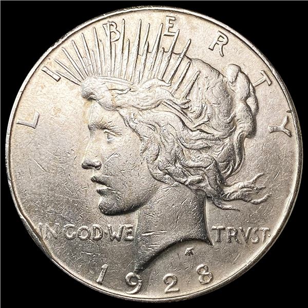 1928-S Silver Peace Dollar CLOSELY UNCIRCULATED