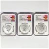 Image 1 : 2023 Set (3) 1oz G.B. S2Â£ NGC GEM UNC Q.