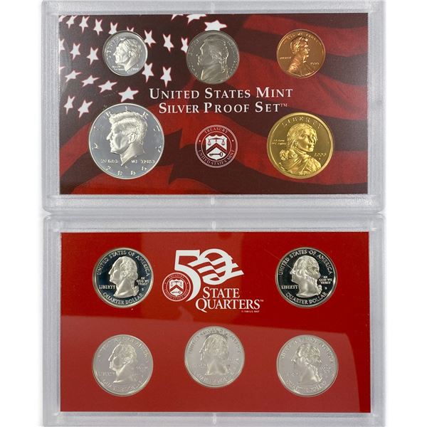 2000-2008 US Silver Proof Sets (17 Coins)