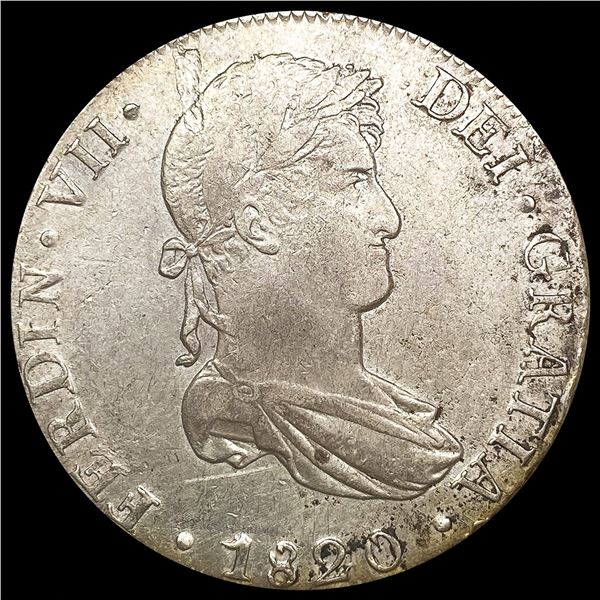 1820 Peru Silver 8 Reales LIGHTLY CIRCULATED