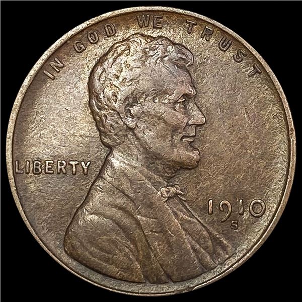 1910-S Wheat Cent LIGHTLY CIRCULATED