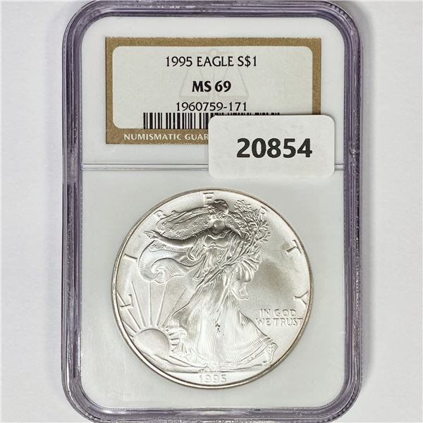 1995 American Silver Eagle NGC MS69