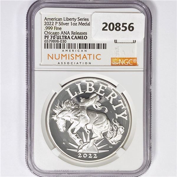 2022-P 1oz Liberty Silver Medal NGC PF70 UC