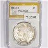 Image 1 : 1884-CC Morgan Silver Dollar PGA MS64