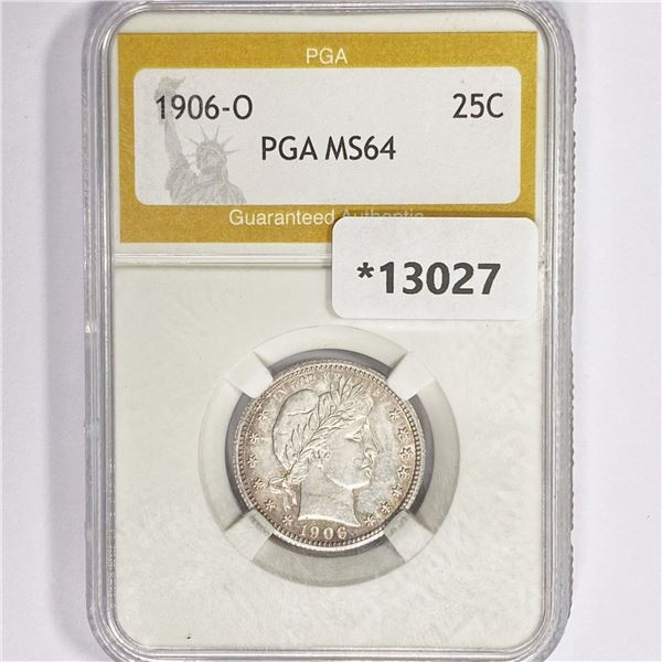 1906-O Barber Quarter PGA MS64