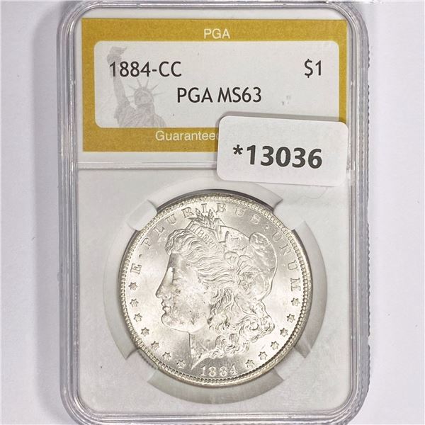 1884-CC Morgan Silver Dollar PGA MS63