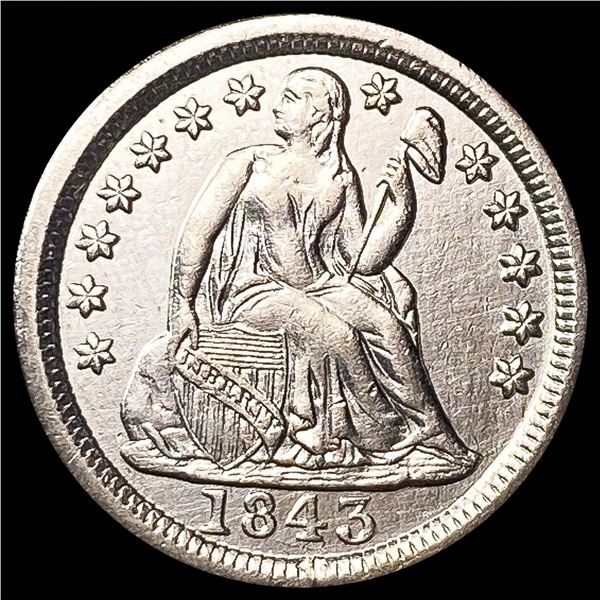 1843 Seated Liberty Dime UNCIRCULATED