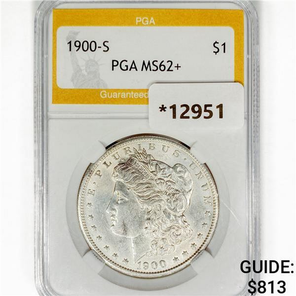 1900-S Morgan Silver Dollar PGA MS62+